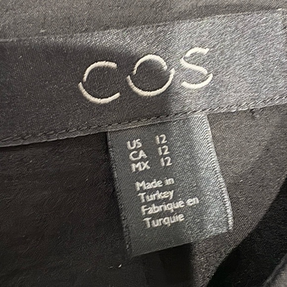 COS Black Midi Dress Size 12 - Picture 13 of 14